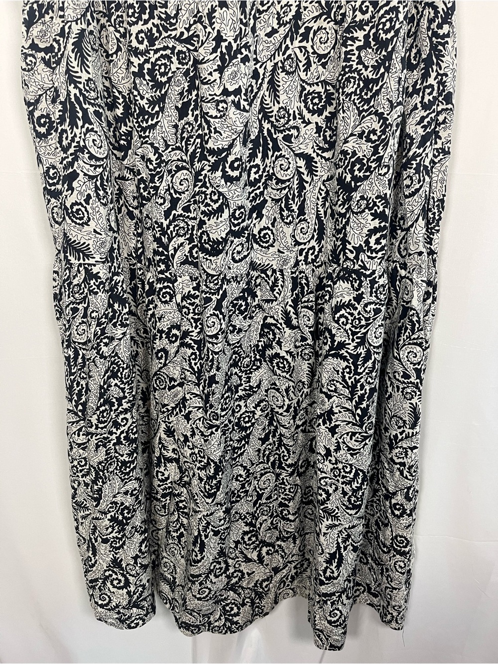 Anthropologie x Maeve Marya black white cotton maxi dress sz XL EUC - Picture 9 of 11